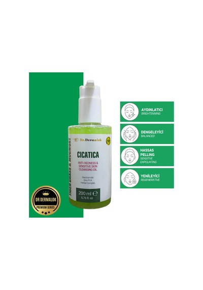 Dr. Dermalok Cicatica Tıger Kızarıklık Önleyici & Onarıcı Yüz Temizleme Jeli 200 ML