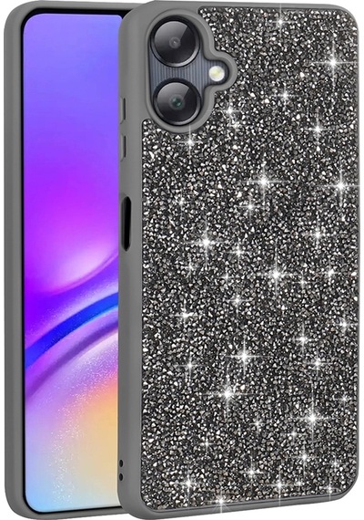 Samsung Galaxy Uyumlu A06 Kılıf Parlak Taşlı Tasarım Zore Pırlanta Kapak Çok Renkli