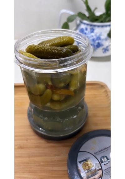 Vip Ahmet Vps-023 Sulu Peynir Zeytin Ve Turşu Saklama Kabı 500 Ml Mavi S
