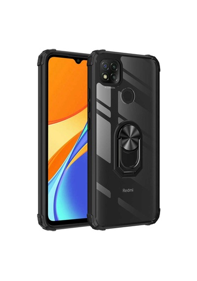 Xiaomi Redmi 9C Kılıf Şeffaf Sararmaz Yüzüklü Mola Kapak