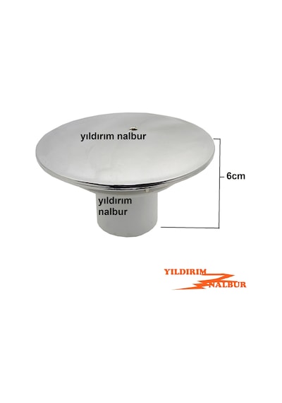 LÜKS DUŞ TEKNESİ SİFONU KAPAK BÜYÜK KAFA DUBLE BOY LÜKS KROM PLAS