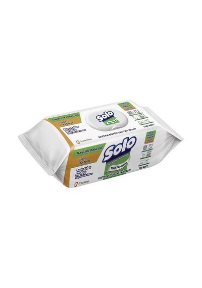 Solo Yüzey Temizleme Mendili Üçlü Set 300 Yaprak 100'lü 3 Paket