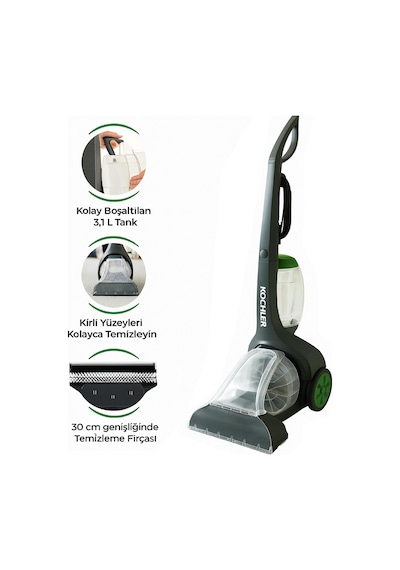 Aquapro Vc9390 Halı Ve Koltuk Yıkama Makinesi 7m Kablo, Kolay Taşınabilir Tasarım