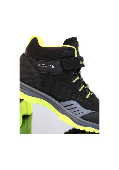 Kidessa 1767 Anatomik Tabanlı Bantlı Çocuk Trekking Spor Bot Siyah Çok Renkli