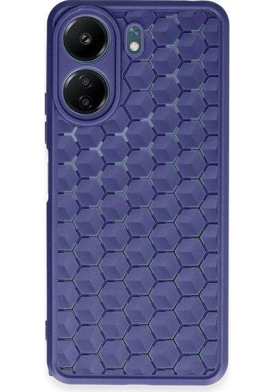 Newface - 250 - Xiaomi Redmi 13c Kılıf Petek Silikon Kapak - Csmo-tex - - Lacivert