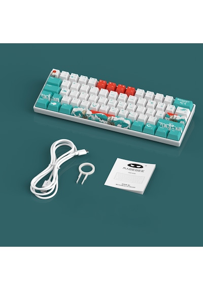 Magegee Star61 Waves %60 Hot-swap Mekanik Beyaz Gaming Klavye