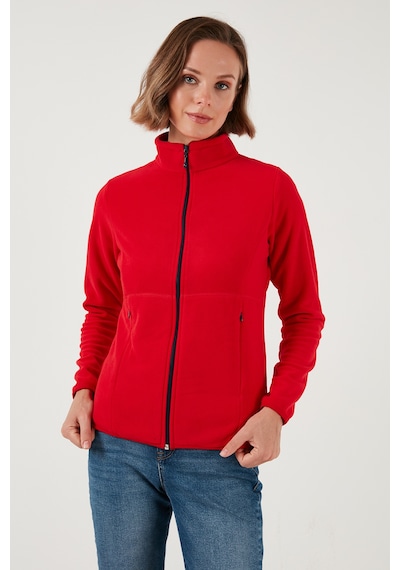 Lela Slim Fit Anti-Pilling Tüylenme Yapmayan Fermuarlı Polar Bayan Hırka 5907012 Kırmızı Lela Slim Fit Anti-Pilling Tüylenme Yapmayan Fermuarlı Polar Bayan Hırka 5907012 Kırmızı