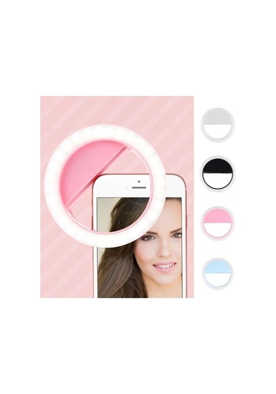 Şarjlı Led Selfie Işığı Led Light Halka Telefon Işığı 36 Led 3 Kademeli Beyaz
