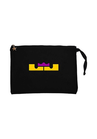 Lebron James Logo Color Siyah Clutch Astarlı Cüzdan / El Çantası Siyah