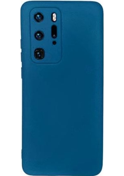 Mi7a Huawei P 40 Pro Uyumlu Koruyucu Silikon Kılıf Mavi
