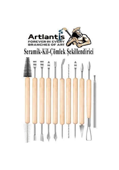 Seramik Ve Çömlek Şekillendirme Seti 19 Parça 1 Paket Kil Modelaj Modelleme Heykel Şekillendirici Hobi Sanatsal