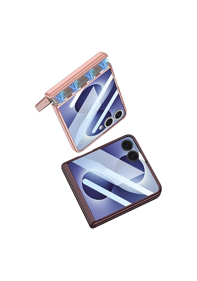 Galaxy Uyumlu Z Flip 8 Kılıf Pazarplus M-magnet Kılıf Gümüş