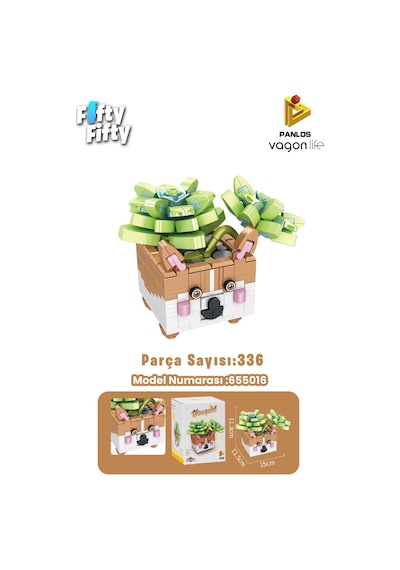 Panlos Mini Potted Plant Serisi Tilki Figürü 336 Parça Oyuncak Yapım Seti -ffp655016