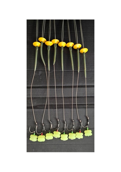 Yemleme Botu 12 Çift Mısır Limon Rig Ve Boli Yüzen Model 2.3 No İnne İnnesi Büyük Boy 12 Adet