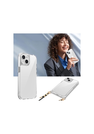 Apple Uyumlu iPhone 15 Kılıf Airbagli Takılabilir Askı Aparatlı Redclick Snap Silikon Kapak