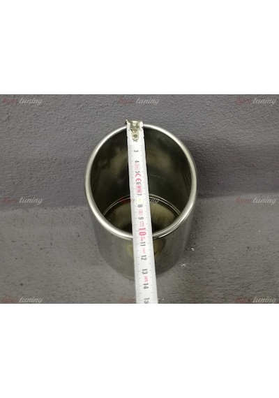 Tek Çıkışlı 100mm Egzoz Ucu Eğik Ağız Silindirik