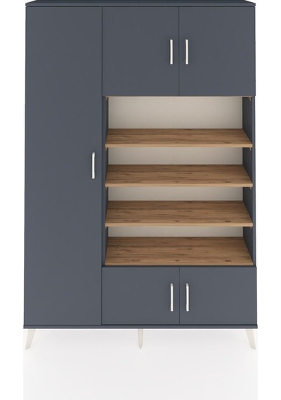 Arges Dolap 10 Raflı 5 Kapaklı 132x30x195 Antrasit-antrasit/çam Antrasit Arges Dolap 10 Raflı 5 Kapaklı 132x30x195 Antrasit-antrasit/çam Antrasit