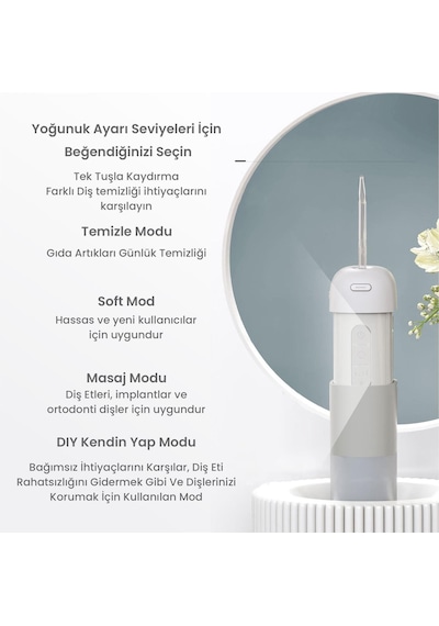 Npo Nicefeel FC5170 Mini Taşınabilir Şarjlı Masajlı Ağız Duşu 200 ML Npo Nicefeel FC5170 Mini Taşınabilir Şarjlı Masajlı Ağız Duşu 200 ML