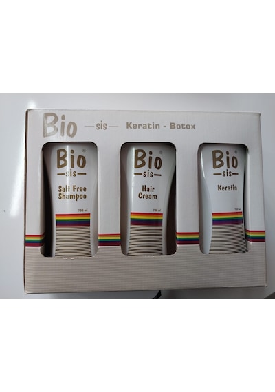 Bio Sis Brezilya Fönü 3'lü Set Keratin + Saç Kremi + Tuzsuz Şampuan 3 x 700 ML