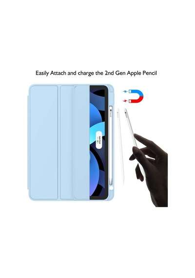 Apple Uyumlu iPad Air 11inç M2 2024 Kılıf Pen Charge Kalem Bölmeli A2902 A2903 A2904