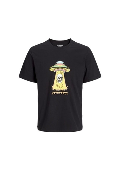 Jack & Jones Joranatomy Skull Tee Ss Crew Neck Sn Erkek T-shirt 12272966 Black Black