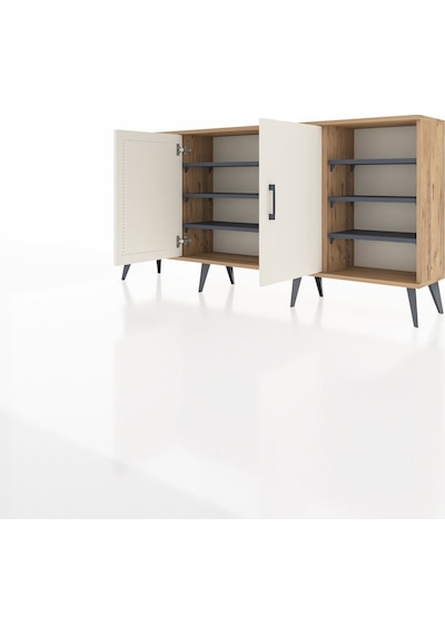 Arges Konsol 9 Raflı 2 Kapaklı 176x30x83 Çam-aytaşı/antrasit Aytaşı/antrasit Arges Konsol 9 Raflı 2 Kapaklı 176x30x83 Çam-aytaşı/antrasit Aytaşı/antrasit