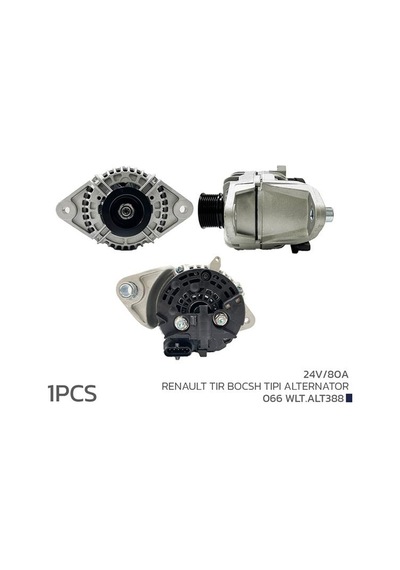 Voltech 066wlt.alt388 Alternatör Şarj Dinamosu 24v 80a Renault Tır Bosch Tıpı 124555020 -