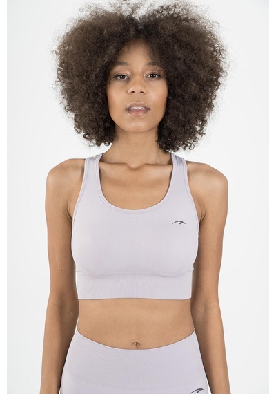 Maraton Active Slimfit Kadın Bisiklet Yaka Kolsuz Fitness Lila Bra 813047-Lila