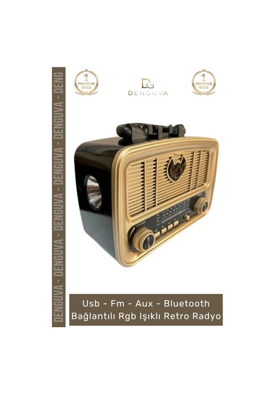 Radyo Everton Rt554 Bluetooth Nostalji Fm Usb Kart Girişli Taşınabilir Mp3 Player Müzik Kutusu