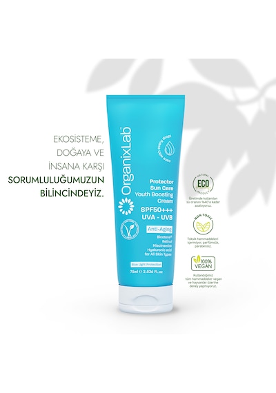 Organixlab Güneş Koruyucu Etkili   Yüz Kremi SPF50+ 75 ML