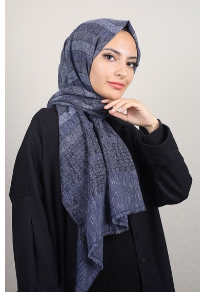 Berussa Desenli Aqua Şal - Desen-05 - Renk-05 Mor