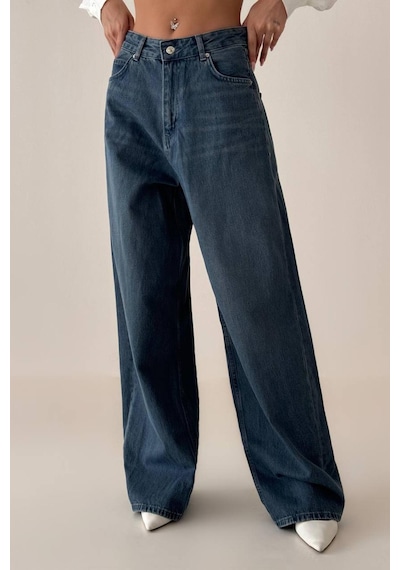 Lacarino 7588 E.w.leg Kadın Jean Pantolon Ashblue