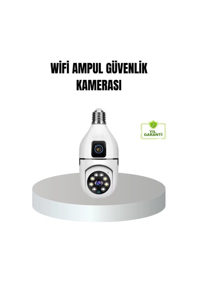 Wifi Ampul Güvenlik Kamerası 1080p Full Hd Gece Görüşlü Hareket Algılamalı