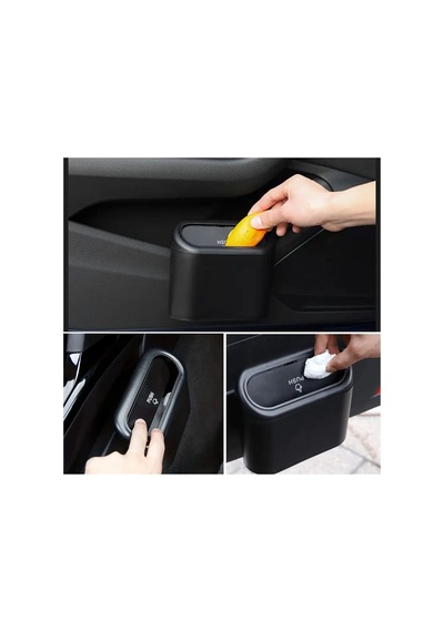 Araç İçi Takılarak Sabitlenebilen Mini Kapaklı Çöp Kovası