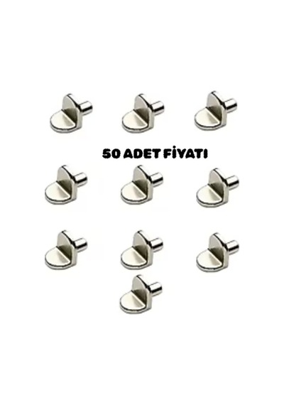 Metal Başlı Geçmeli Raf Pimi 5 Mm 50 Ad Krom