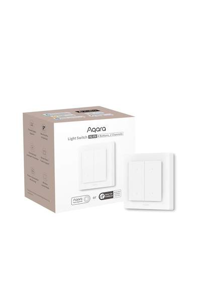 Aqara Akilli Isik Anahtari H2 4 Tus-2 Kanal Ws-k08d Apple Home D