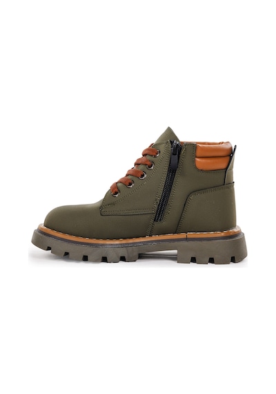 Kiko Kids Fermuarlı Erkek Çocuk Bot Ayakkabı Arz 4552 Haki