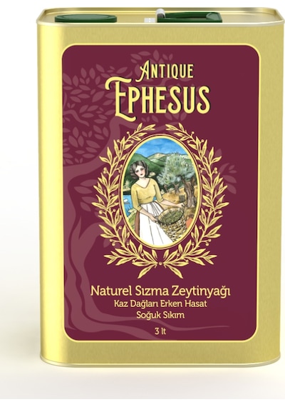 Antique Ephesus Erken Hasat Soğuk Sıkım Naturel Sızma Zeytinyağı Teneke 3 L