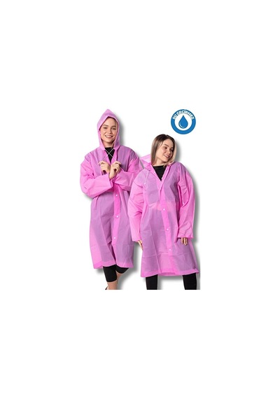 Forestia Rüzgar Su Geçirmez Yağmurluk Unısex Pembe