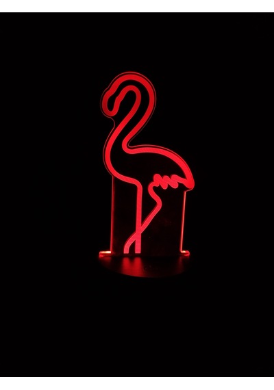 3d Kuğu Figürlü Gece Lambası Çok Renkli