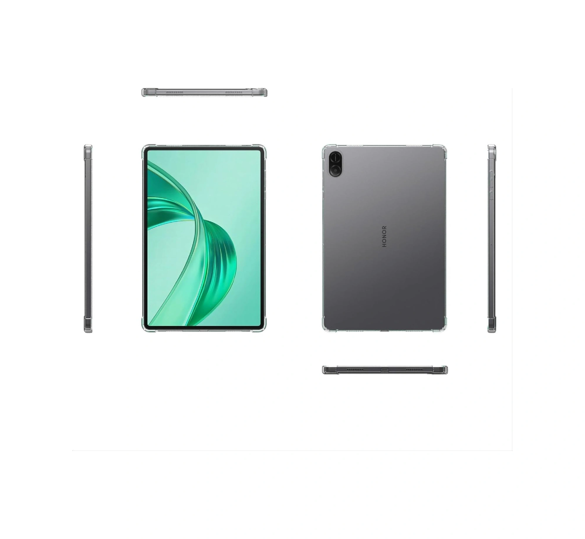 Honor Pad X8a 11 İnç Kılıf Şeffaf Silikon Köşe Korumalı Clear Darbe Emici Arka Kapak Arka Kapak