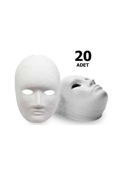 20 Adet. Karton Maske. Boyanabilir Eğitici Maske Boyama. Etkinlik
