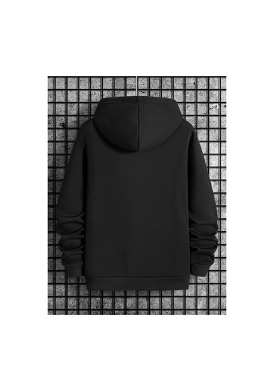 Medinenur Positive Baskılı Kapüşonlu Sweatshirt Siyah