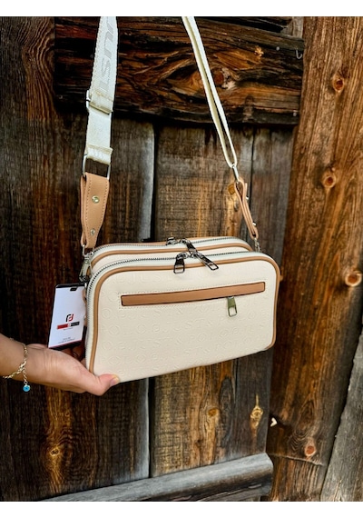Just Polo Kadın Omuz Çantası 440113mh Krem Camel 40010123