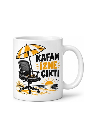 Kafa Tatili Tasarımlı Porselen Kupa - Model 718 Diğer