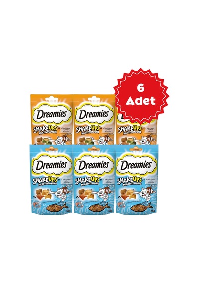 Dreamies Shakeups Rockin Roost Karışık Kedi Ödül Bisküvisi 55grx6 Adet