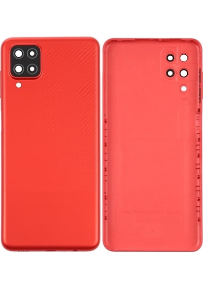 Samsung A12 Kırmızı Uyumlu Arka Kapak Batarya Kapağı Pil Kapağı Kırmızı