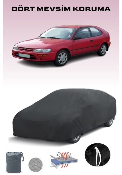 Siyah Toyota Corolla Compact 7 Araba Brandası, Oto Örtüsü, Araba Çadırı Siyah