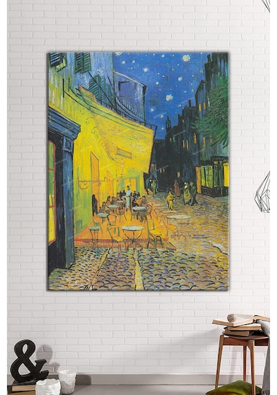Vincent Van Gogh Terrasse De Cafe De Nuit Kafe Terasda Bir Akşam Kanvas Tablo
