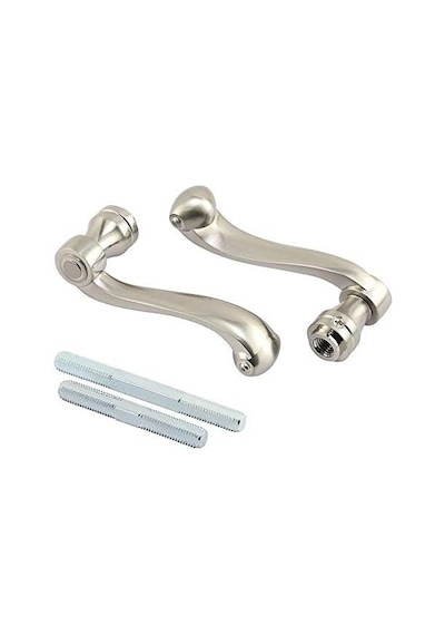 Defender Security E 2663 Fransız Kolonyal Kapı Kolları, Ağır Döküm Tasarımı, Saten Nikel Kaplama, 1/4" Tahrik Sistemi Kullanır, 1 Set